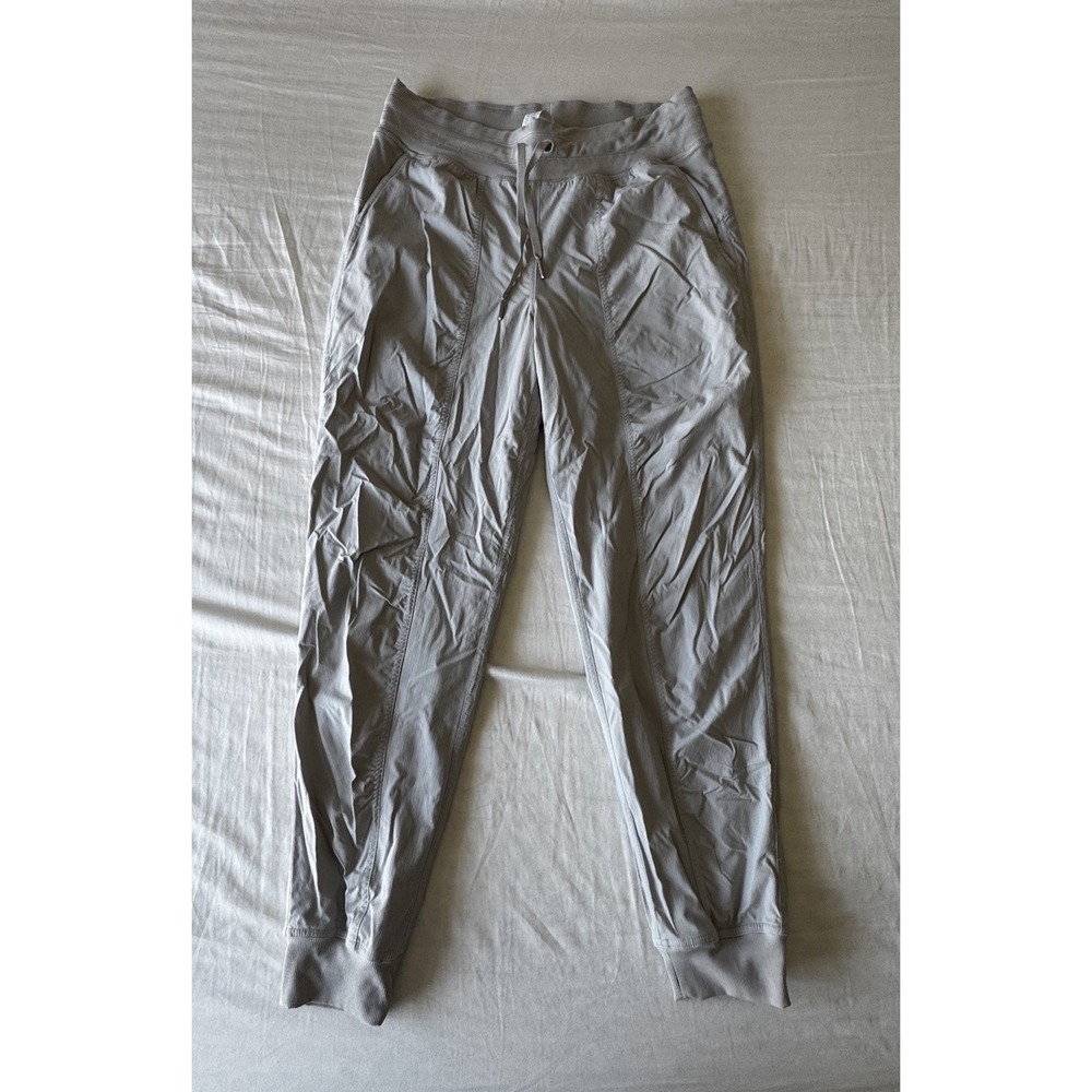 Lululemon Dance Studio Mid-Rise Jogger Sz 8 Full Length Dove Gray Lined NWOT